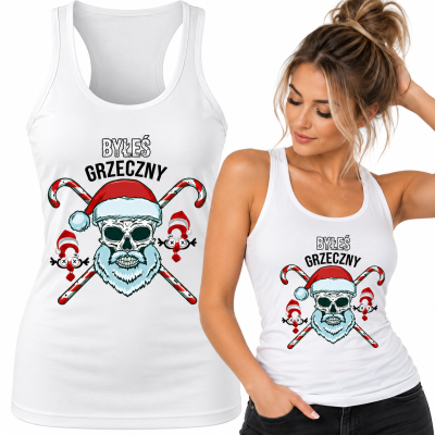 TANK TOP DAMSKI ŚWIATECZNY BYŁEŚ GRZECZNY